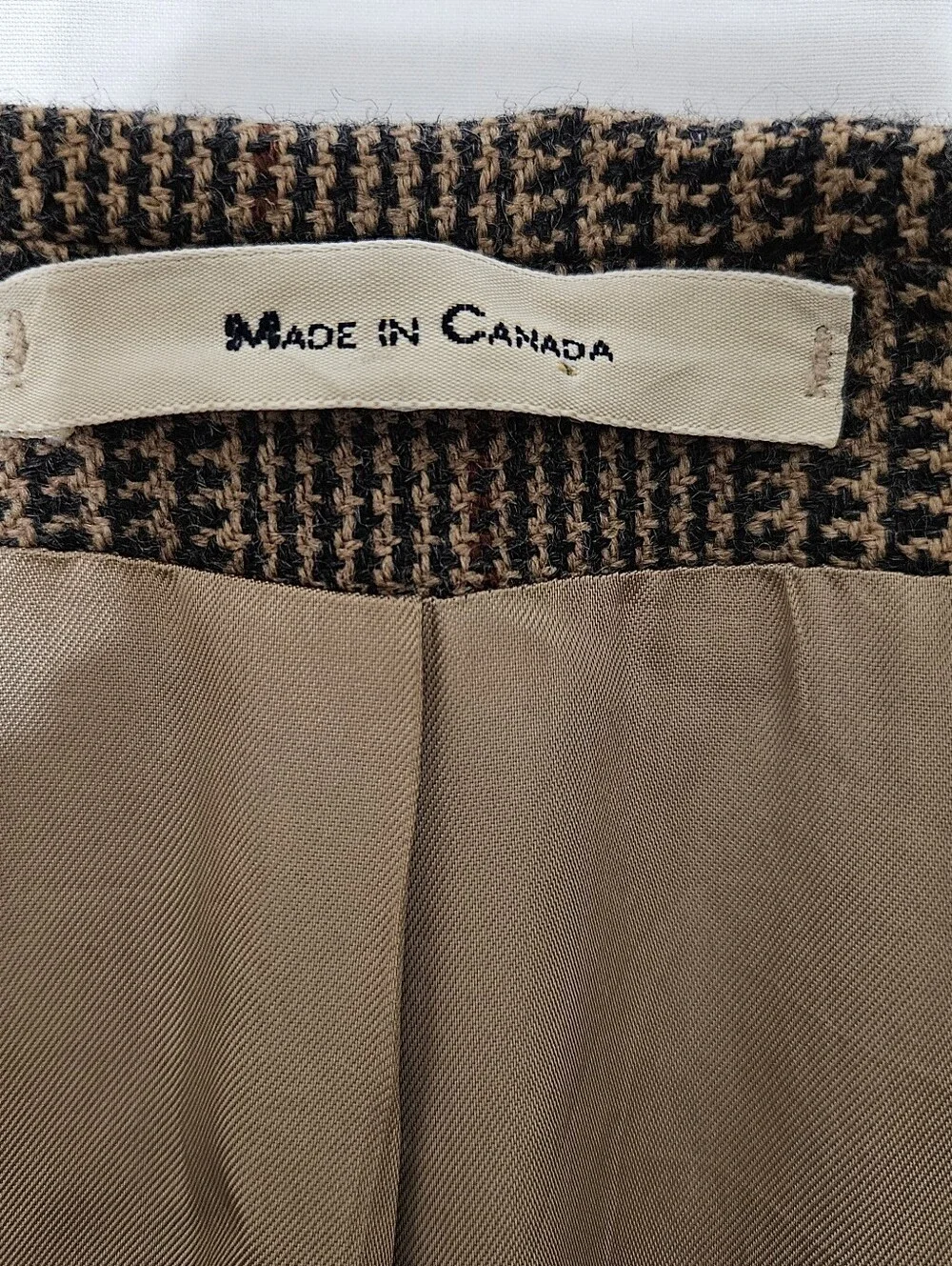 RALPH Lauren Men's 48T Glen Plaid Wool Sport Coat Blazer Brown Made in Canada